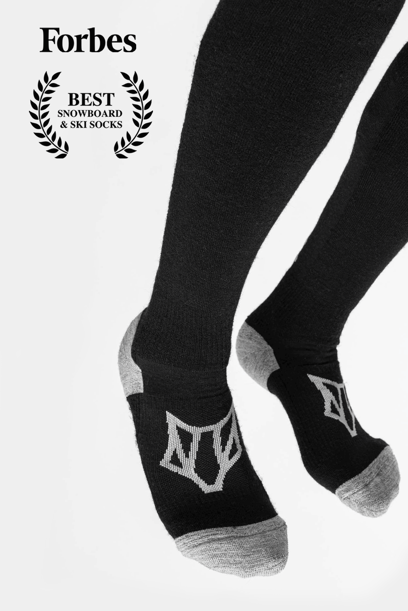 thumbnail image 2 of Winter Ski Socks 2-Pack - Thermal Knee High Performance Socks For Skiing & Snowboarding 2 of 14