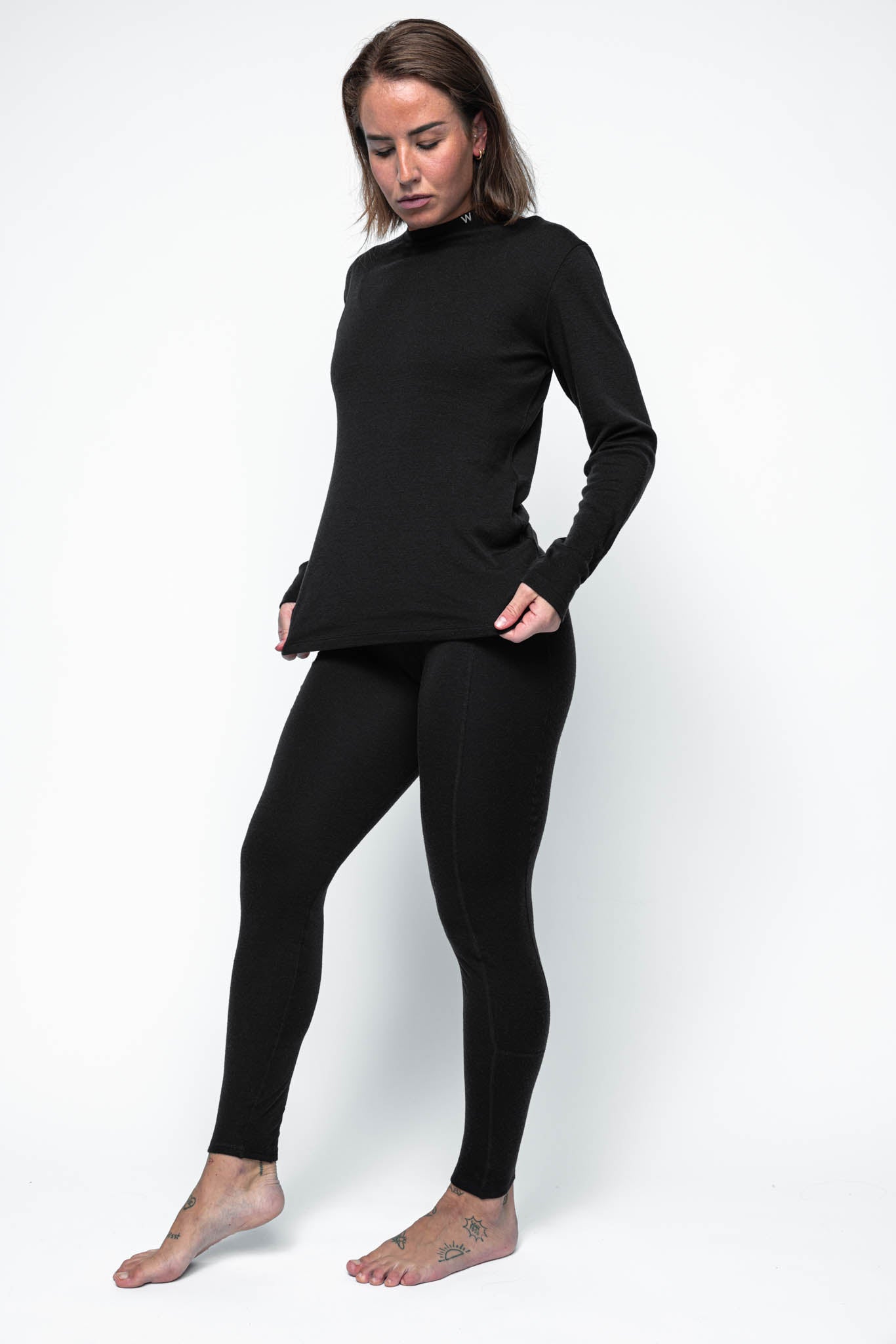 Merino Wool Thermal Set: Womens Midweight Base Layer With Anti Odor Top &  Bottoms From Diao03, $55